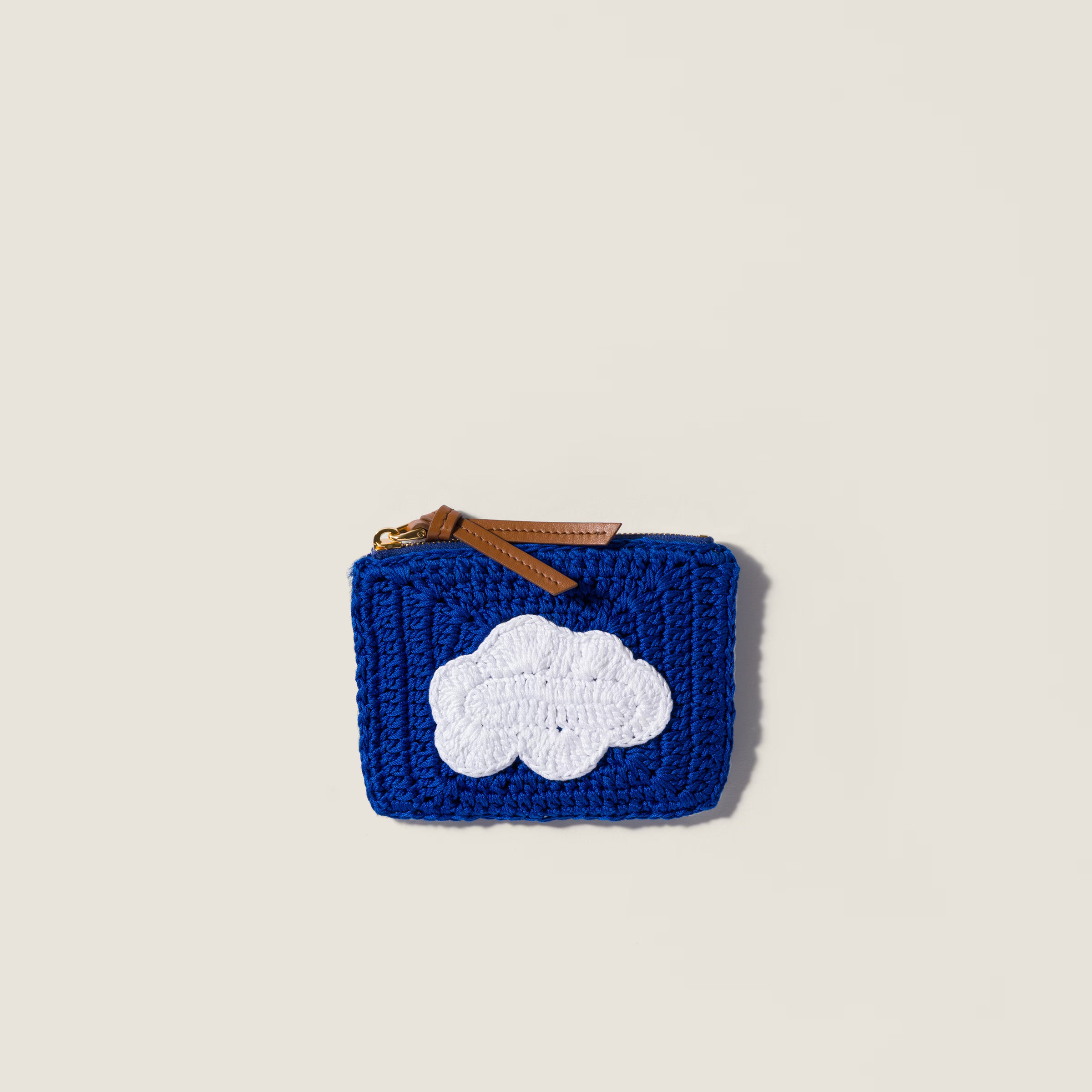 Miu Miu Pouch mit Reißverschluss in Häkeloptik, pre-owned